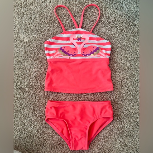 Cat & Jack Other - Flamingo Hot Pink Tankini Swimsuit - Size 4/5